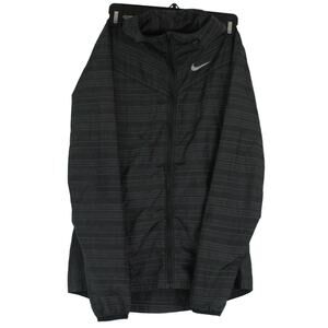 Nike 3m Reflective Stripes Hooded Windbreaker Jacket Womens XS wind runner